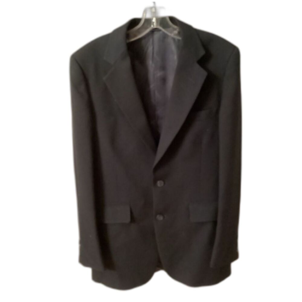 VINTAGE GIVENCHY MENS 40R NAVY BLUE 2 BUTTON BLAZER SPORT COAT